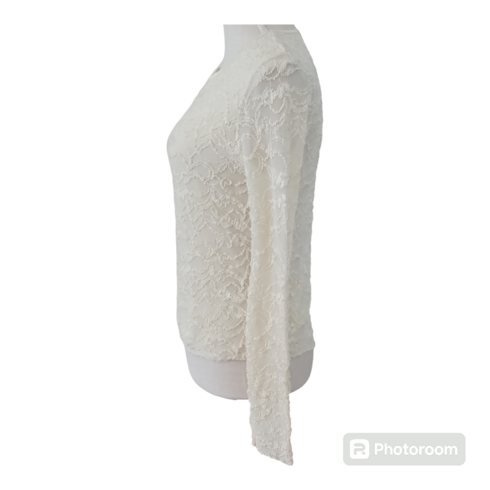 Ann Taylor Lace Overlay Top - Picture 2 of 6